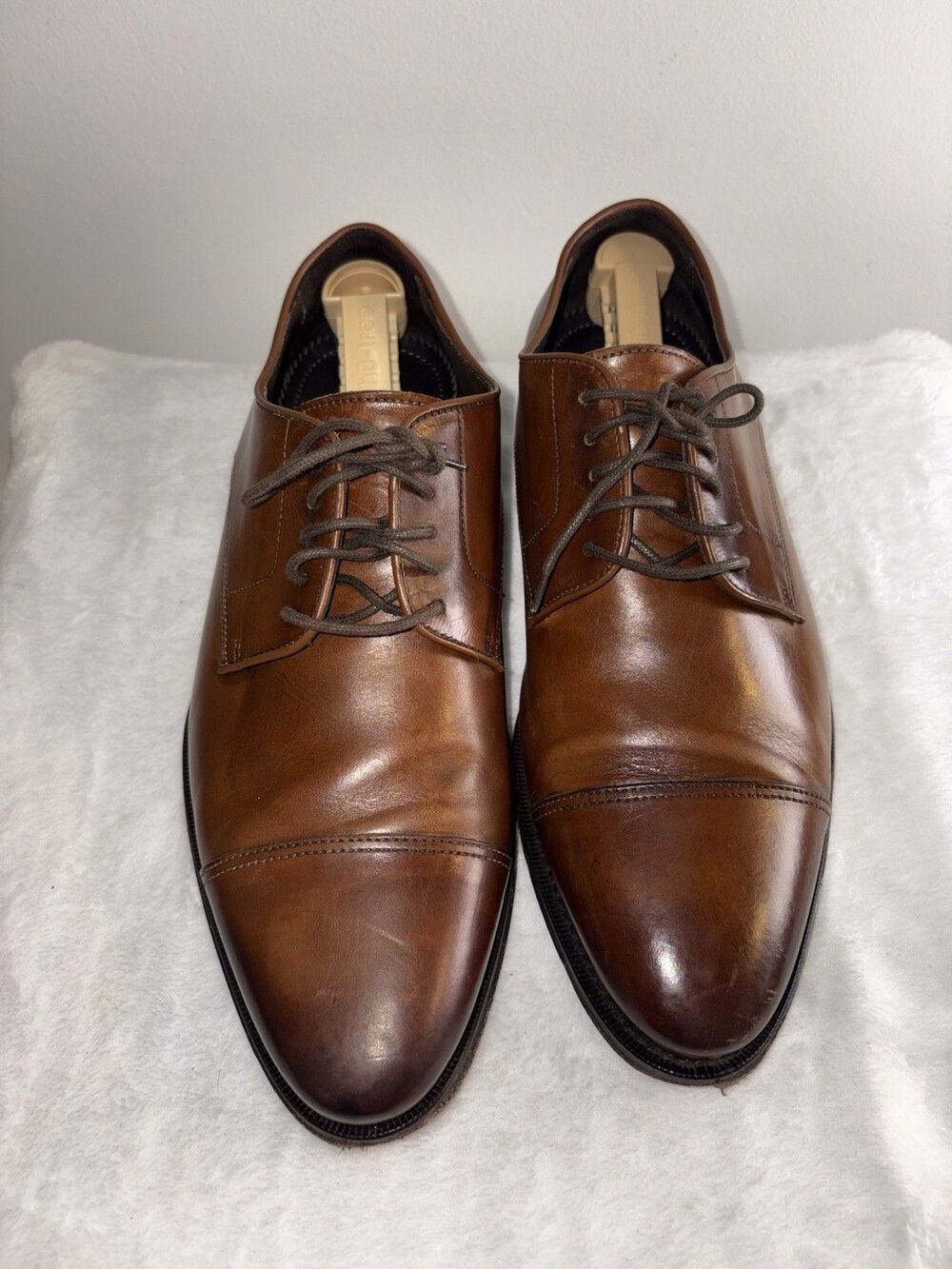 Suitsupply Sz 40 / 7 US Brown Cap Toe Derby Leather Shoes